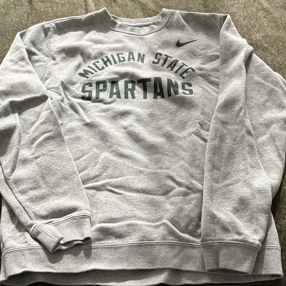 Nike Michigan State Spartans Gray Sweatshirt - SIZE MEDIUM - Picture 3 of 4